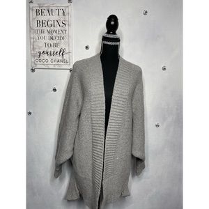 ALEXANDER WANG ZIP BACK PEPLUM OVERSIZED CARDIGAN